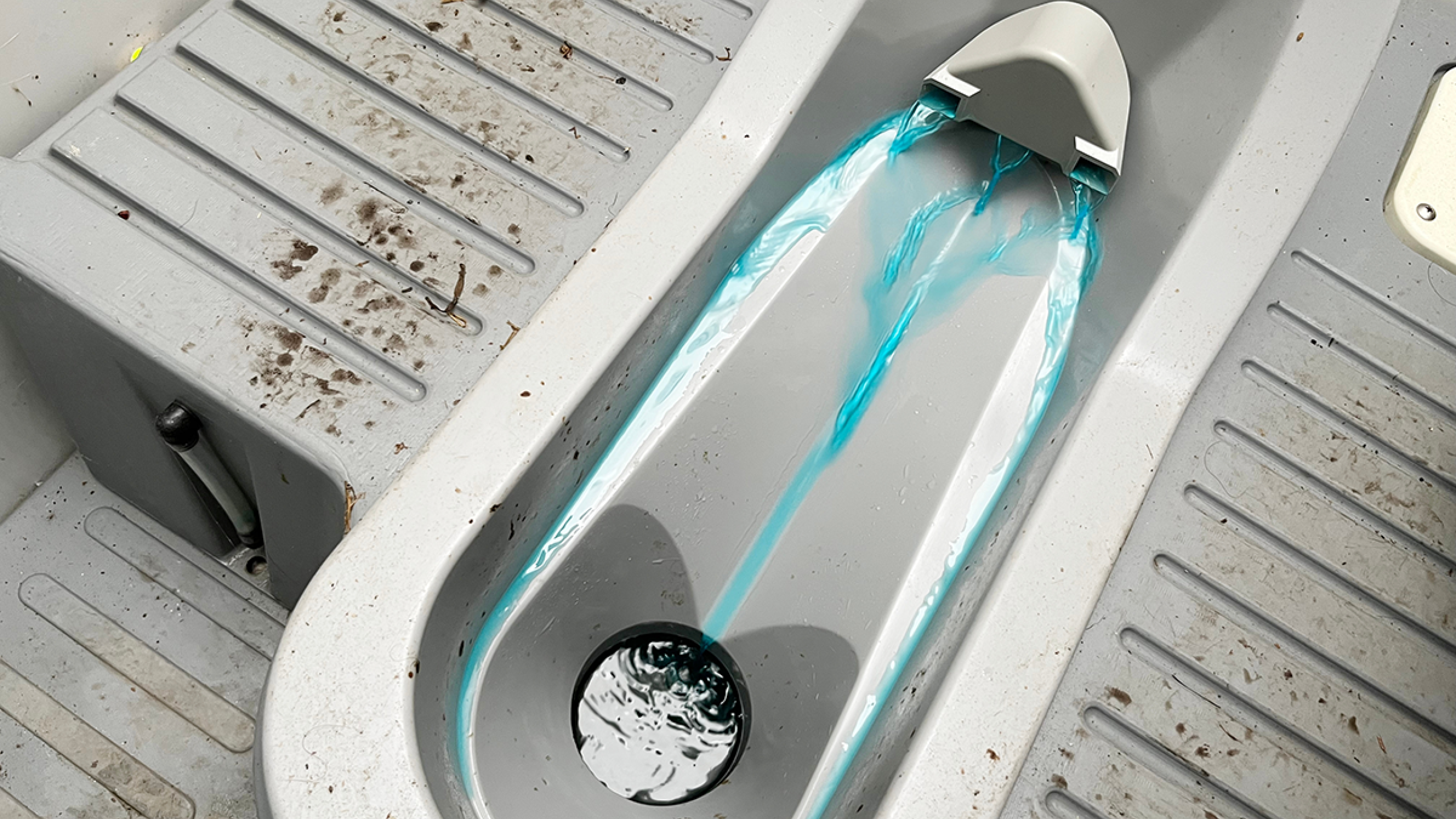 Vuil werftoilet